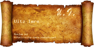 Uitz Imre névjegykártya